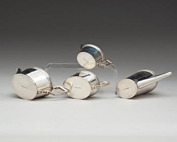 A W.A. Bolin 4 pcs tea service, Stockholm 1918.
