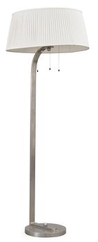 486. A polished steel floorlamp probably France 1930's.