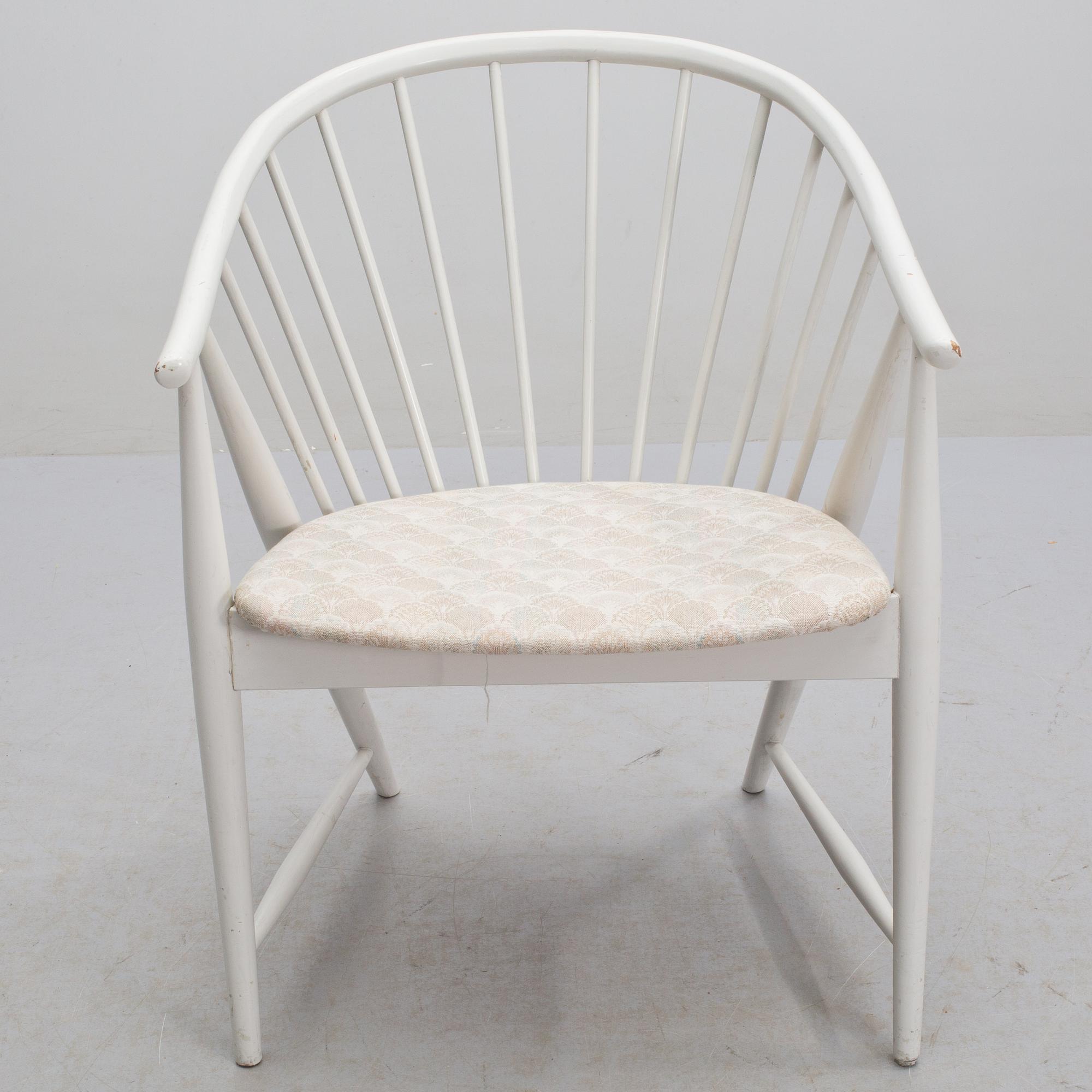 KARMSTOL, "Solfjädern", Sonna Rosén, Nässjö Stolfabrik, formgiven 1948.