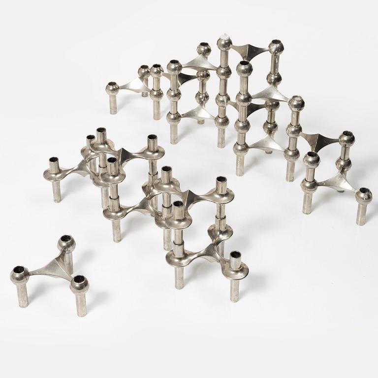 Ceasar Stoffic & Friz Nagel, candle holders 16 pcs Germany late 20th century.