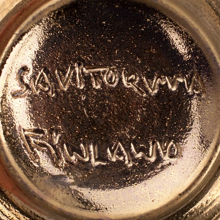 KARAFF samt TUMLARE, 6 st, rödlera, Savitorppa, Finland, 1970/1980-tal.