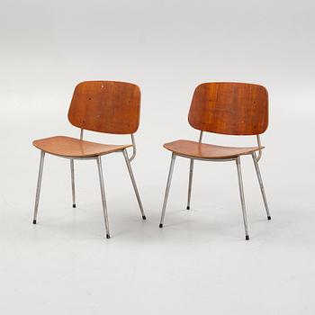 Børge Mogensen, chairs, a pair, model 155, Denmark, mid-20th century.