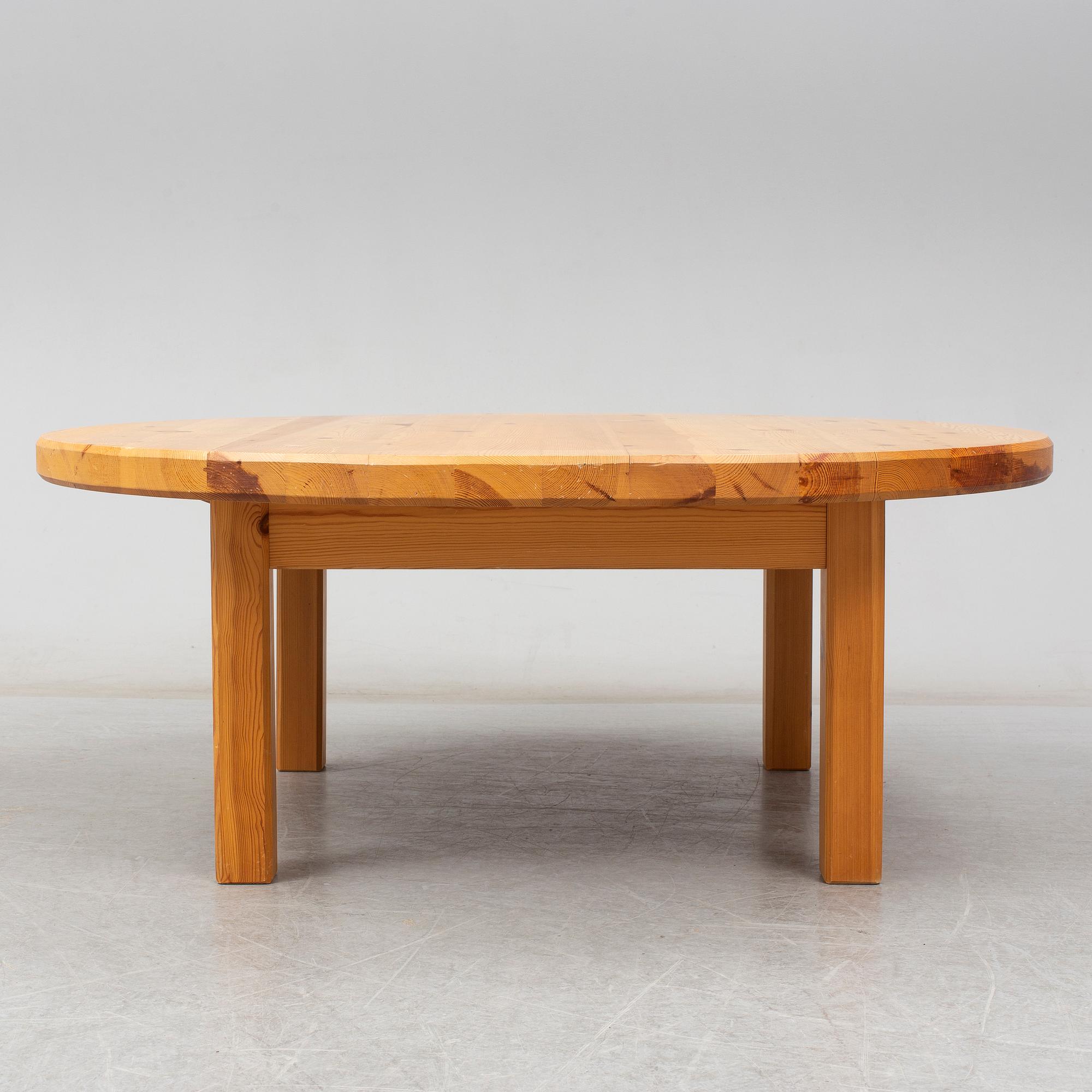 a 1970's pine coffee table.