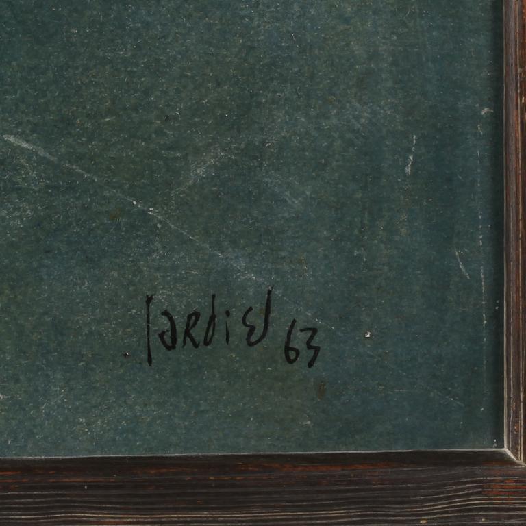 JOSÉ PAREDES JARDIEL, olja på papper, signerad och daterad 63.