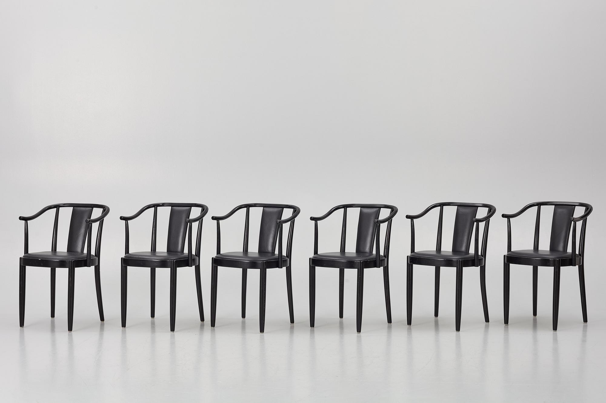 Peter Celsing, karmstolar, 6 st. modell 1514, Gemla Diö, 1994.