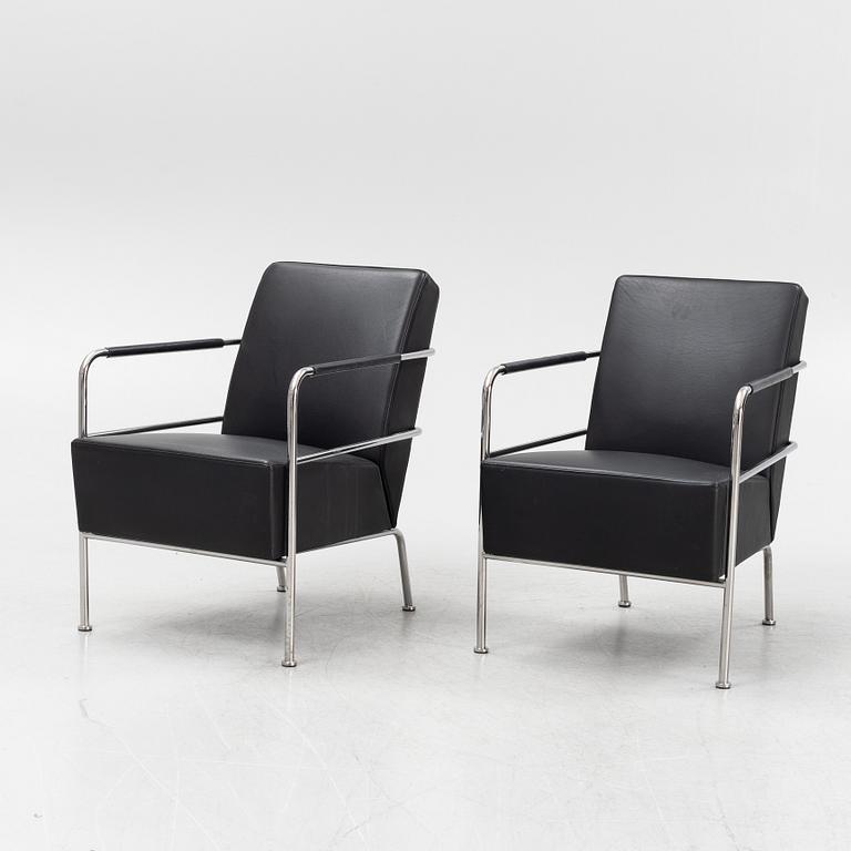 Gunilla Allard, a pair of leather upholstered 'Cinema' easy chairs, Lammhults.