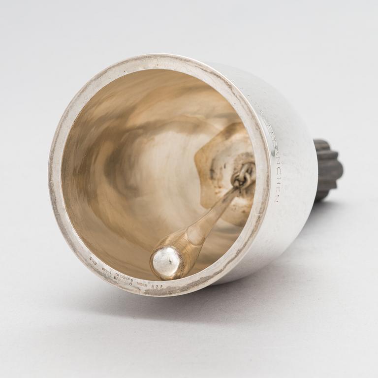 A sterling silver table bell, sterling silver, model 729, Georg Jensen Wendel A\S, Köpenhamn, Denmark 1945-51.