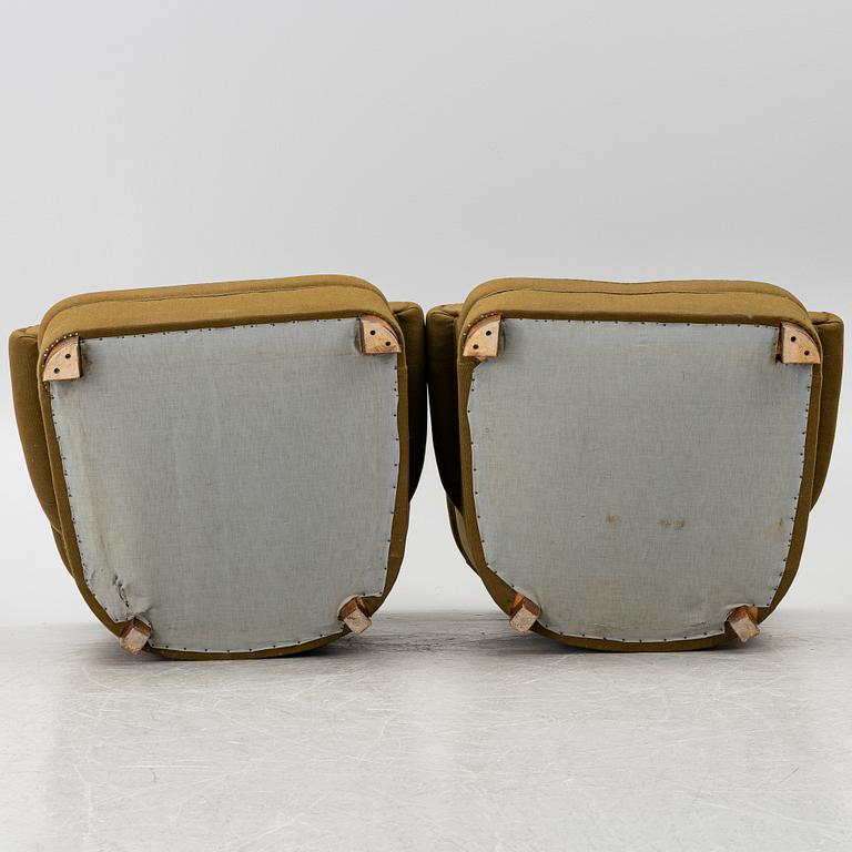 Armchairs, a pair, Swedish Modern, 1940s.