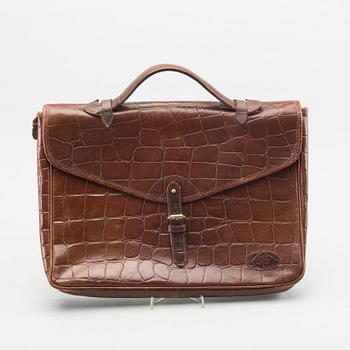 A Mulberry lethter briefcase and document case.