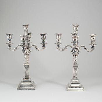 A pair of sterling silver candelabras, Polar Art, Stockholm (1980-2009).