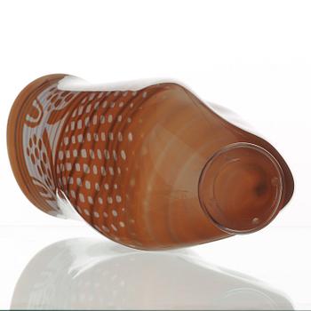 Gunnar Cyrén, a 'Graal' glass vase, Orrefors 1989.