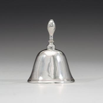 A Swedish 18th century silver table-bell, marks of Pehr Zethelius, Stockholm 1798.