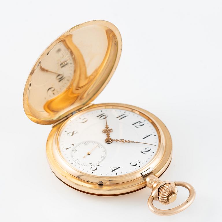 IWC, pocket watch, hunter, 53 mm.