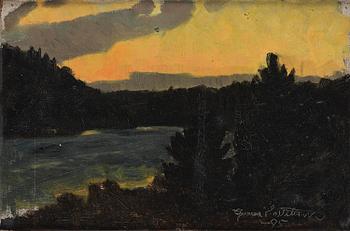 744. Gunnar Hallström, Twilight by the water.