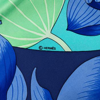 Hermès, Scarf, 'Fleurs De Lotus'.