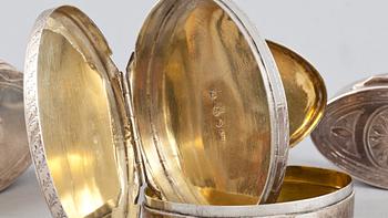 DOSOR, 4 st, silver, Sverige, 1700-talets slut/1800-talets första hälft.