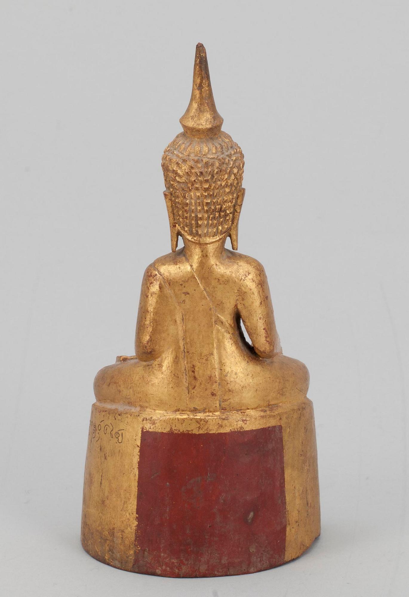 BUDDHA, Burma, förgyllt trä, 1900-talets andra hälft.
