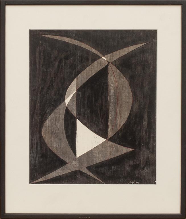 PIERRE OLOFSSON, blandteknik. Signerad.