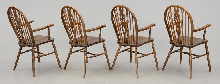 KARMSTOLAR, 4 st, Windsormodell, 1900-talets första hälft.