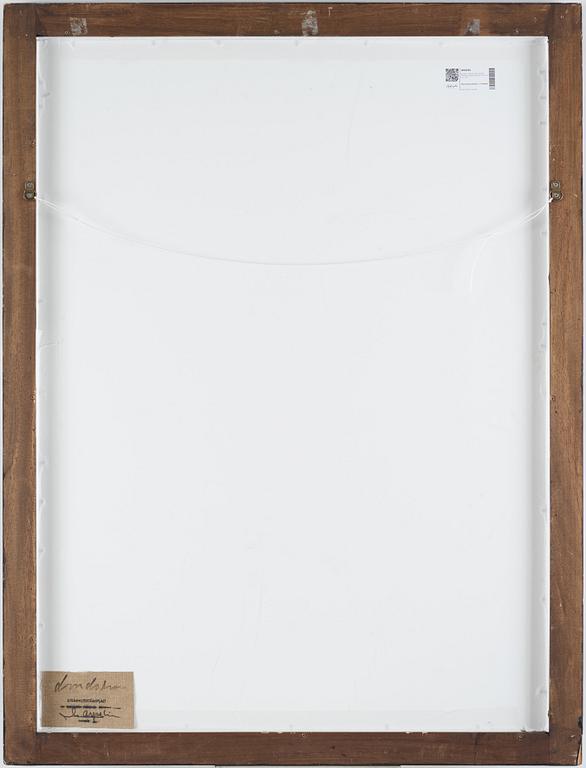 Bengt Lindström, acrylic on paper, signed with stamp and certified verso by Curt Aspelin, executed in the 2000s.