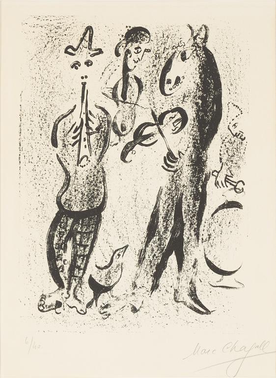 Marc Chagall, litografi. Signerad och numrerad 6/40.