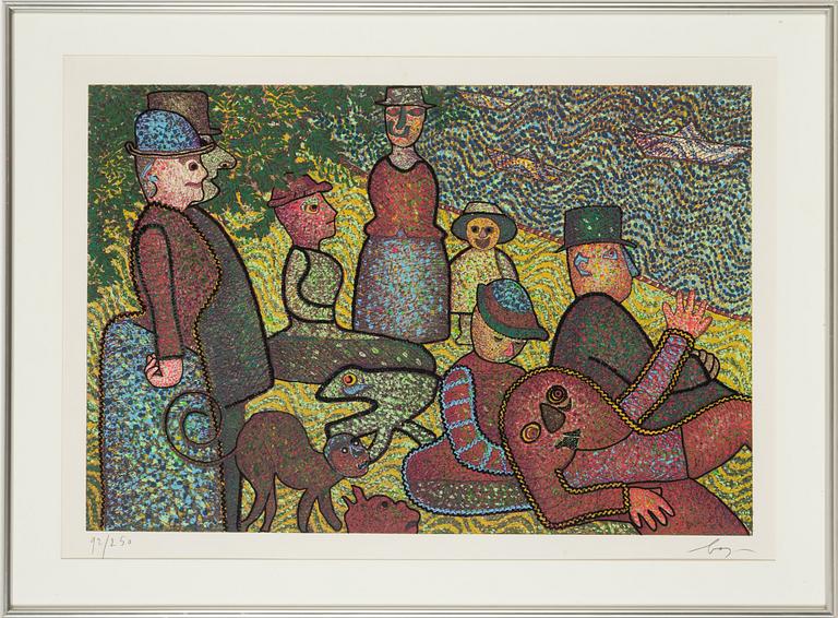Enrico Baj, serigraph, signed and numbered 92/250.