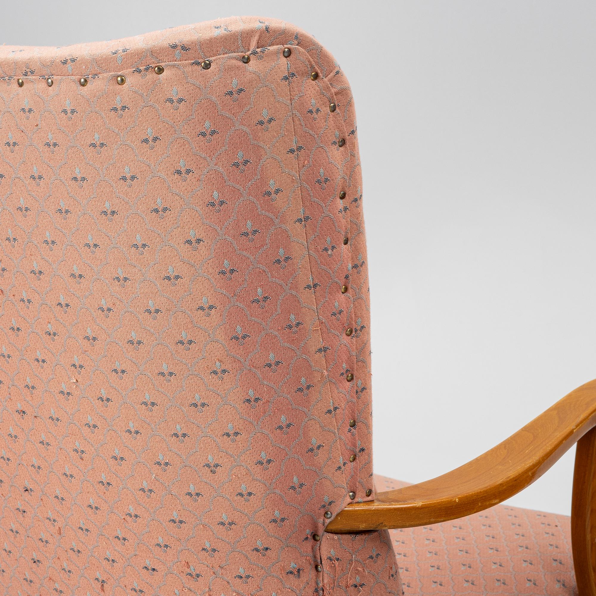 A pair of armchairs, Swedish Modern, 1940s.