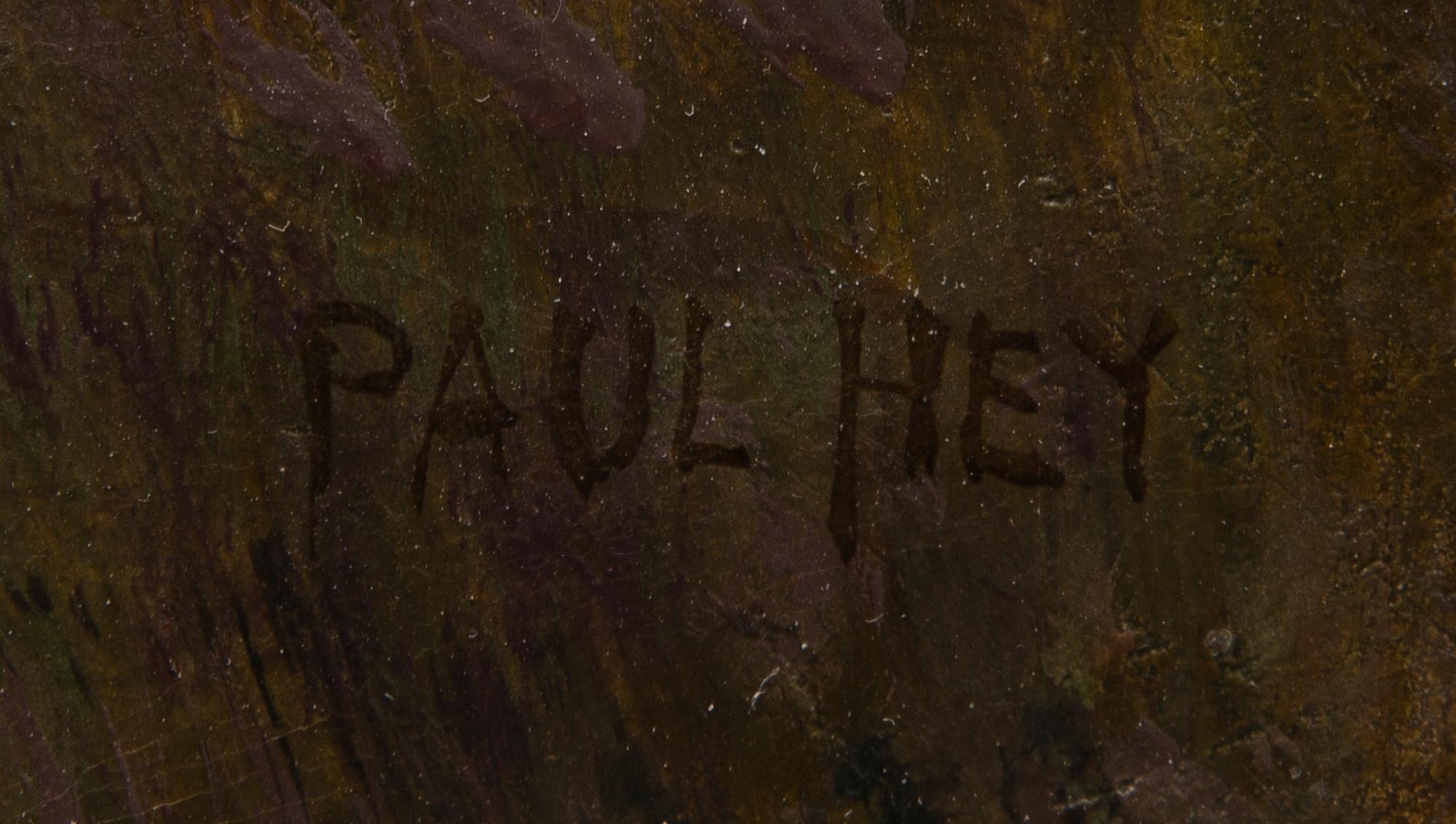 PAUL HEY, olja på duk, signerad, a tergo målning.