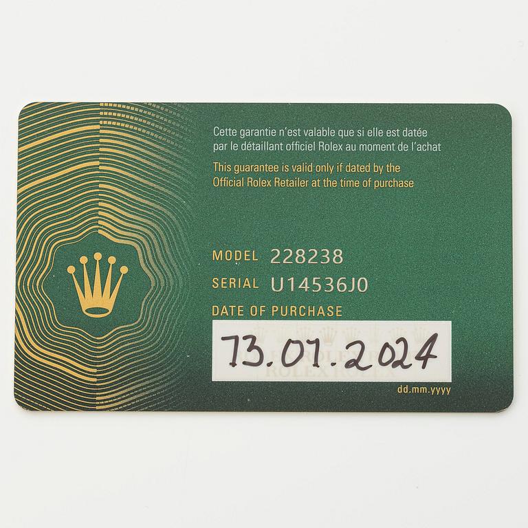 Rolex, Day-Date 40, "Money Green Dial", ca 2024.