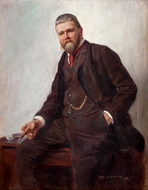 Robert Lundberg, Porträtt av elegant herre.