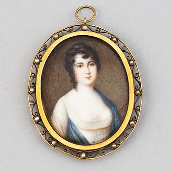 Unknown artist 19th Century. Miniature. Unsigned.