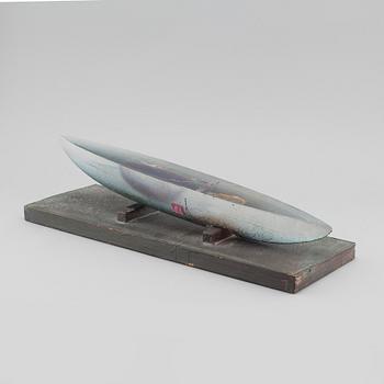 a glass object for Kosta Boda, unique, signed and numbered.