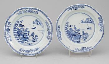 TALLRIKAR, 8 st, porslin, Kina, 1700/1800-tal.