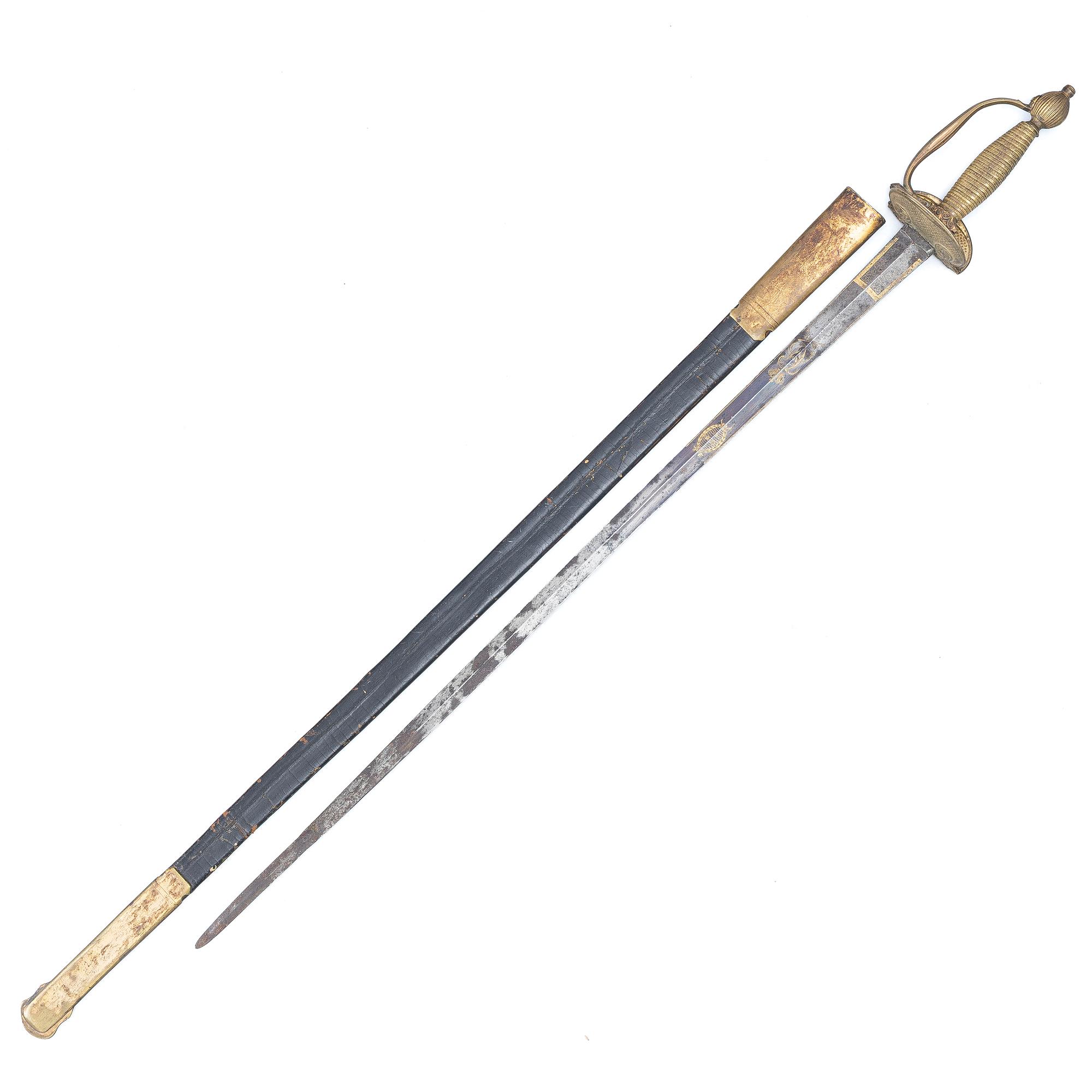 Sword, Sweden, for an infantry officer, early 19th century, with scabbard.