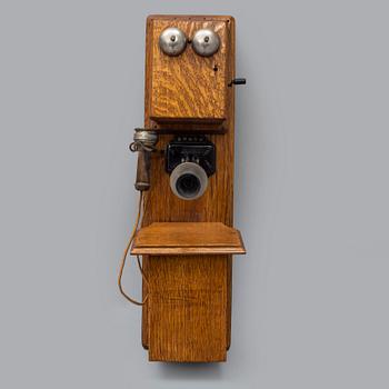 A wall telephone, signed Romberg, Chicago, U.S.A.