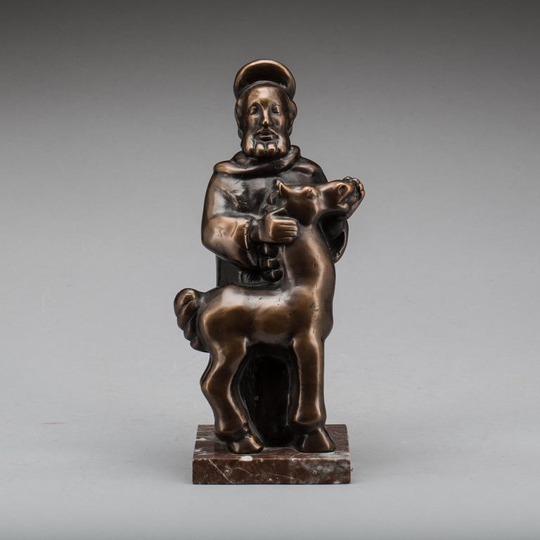 JONAS FRÖDING, skulptur. Brons. Signerad.