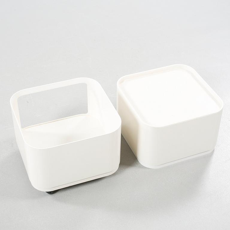 A plastic bedside table "Componibili", Anna Castelli-Ferrieri for Kartell, Husqvarna.