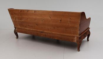 TRÅGSOFFA, rokoko, 1700-tal.