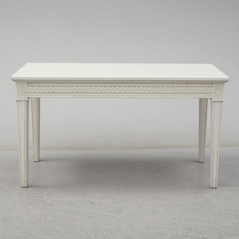 A 21st century Gustavian style coffee table.