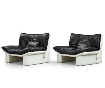 Nicoletti Salotti, a pair of "Ambassador", easy chairs, Italy 1970-80's.