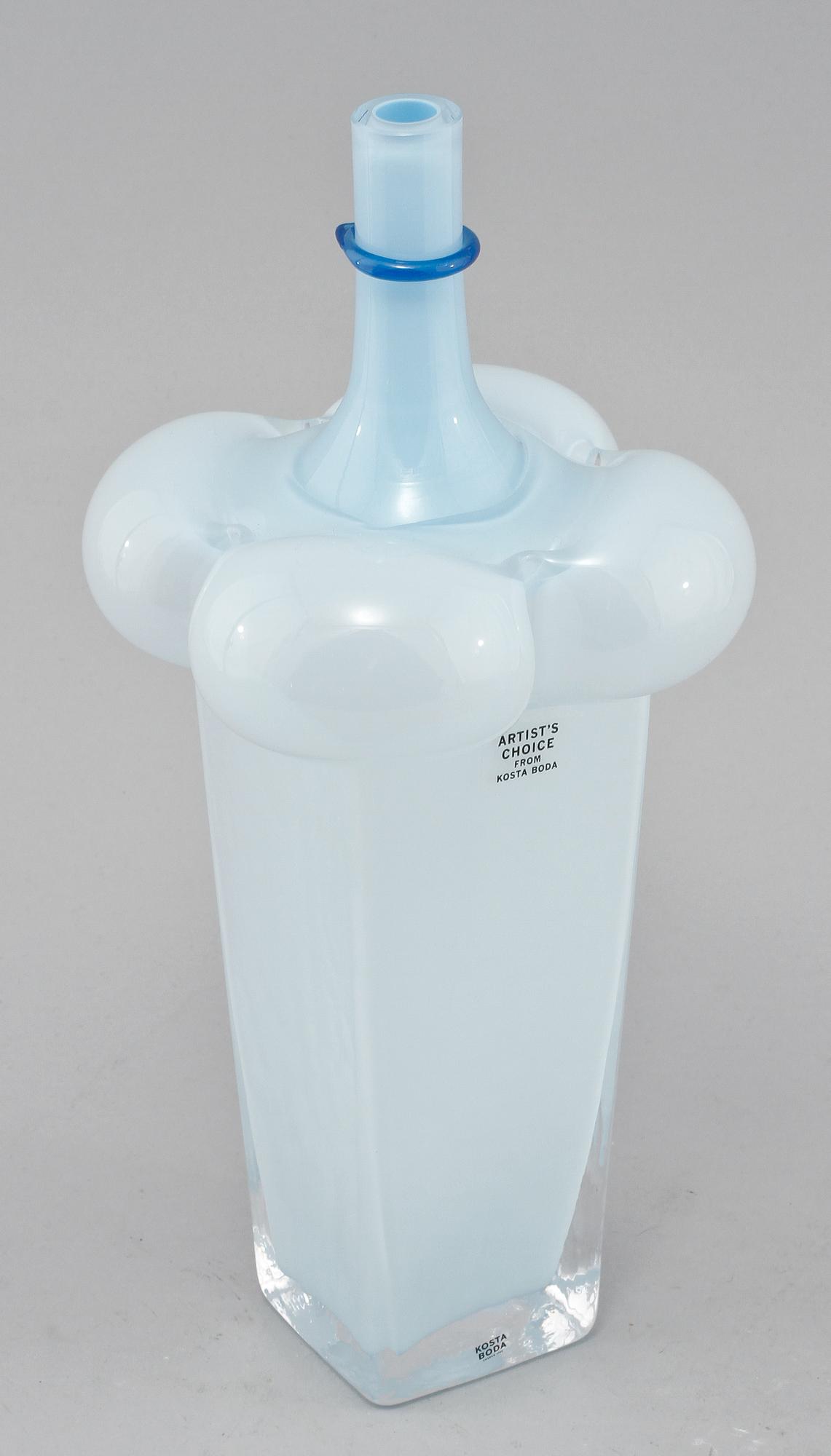 FLASKA, glas, Bertil Vallien, Kosta, 1980/90-tal.