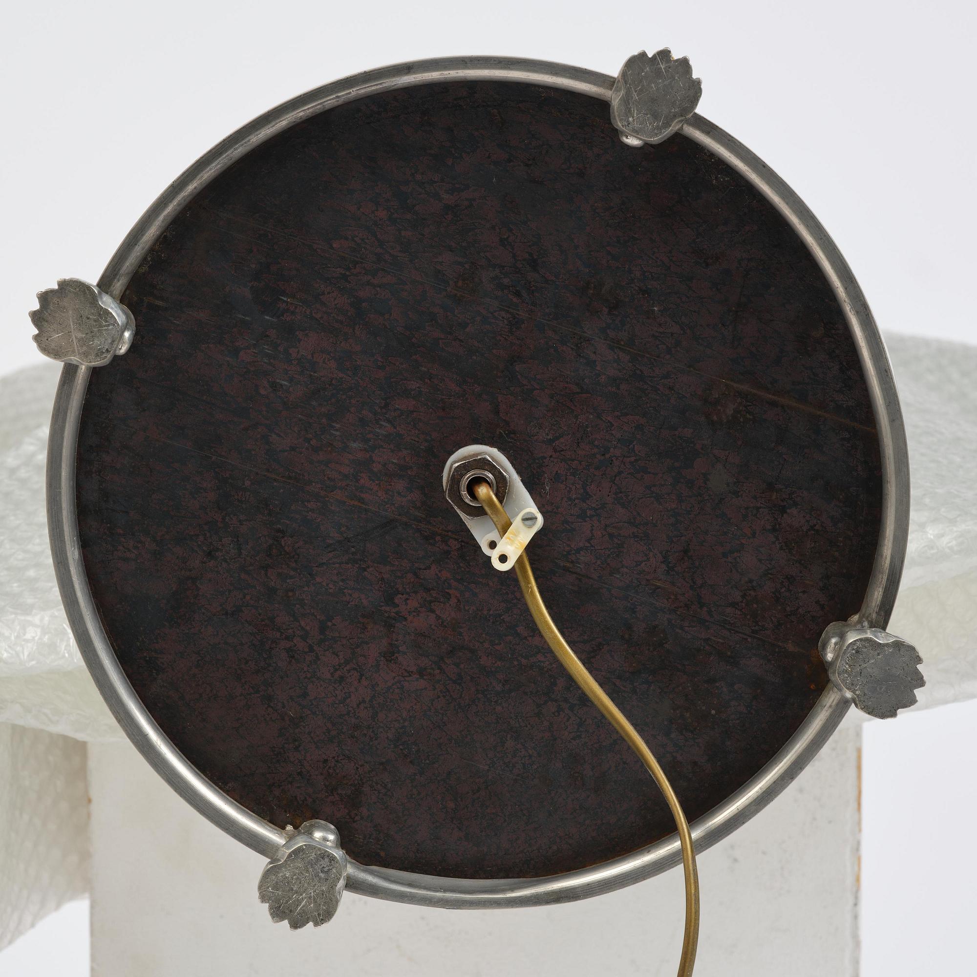 Nils Fougstedt, & Anna Petrus, a pewter and brass floor lamp model A 763, Firma Svenskt Tenn, Stockholm, 1930.