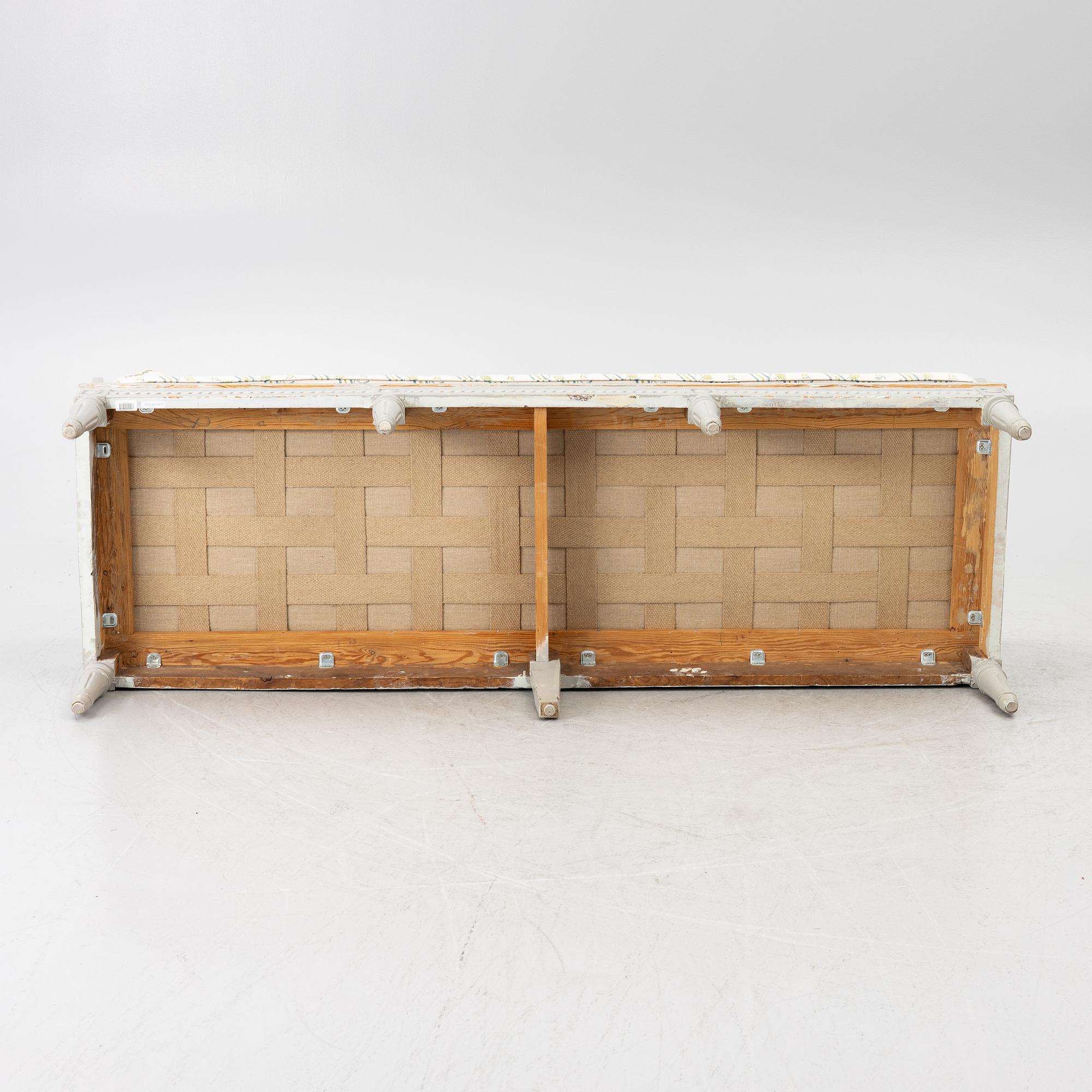 A Gustavian provincial work sofa, 18th century.