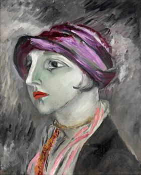98. Sigrid Hjertén, The violet hat.