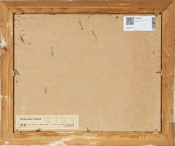 Anna Cervin, olja på pannå, signerad.