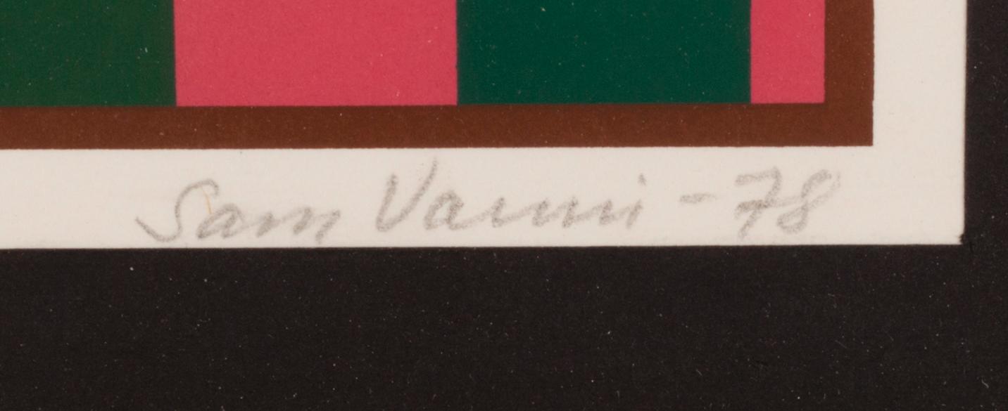 SAM VANNI, serigraphy, signed and dated-78. Numbered H.C. - Bukowskis