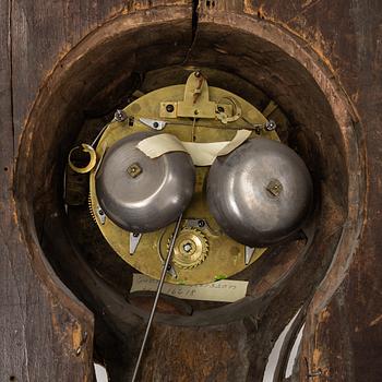 A Gustavian wall clock, 18th Century.