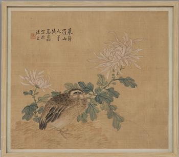 Ma Jiatong (1865-1937), Quail and chrysanthemum.