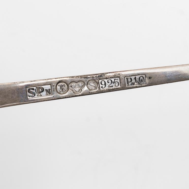 Guldsmed S Petersson i Söderhamn Ab, skedar, 3+1 st, sterlingsilver, Bollnäs, bl a 1989.