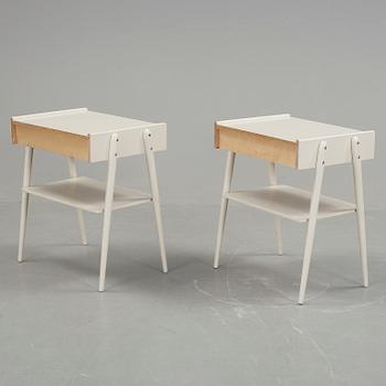 SÄNGBORD, ett par, AB Carlström & Co, Möbelfabrik, 1900-talets andra hälft.